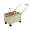 Miniatyrbillede 1 af 2: 55L Foldbar Rullende Vogn, Holdbart PP Materiale, 4 Universelle Hjul,grøn