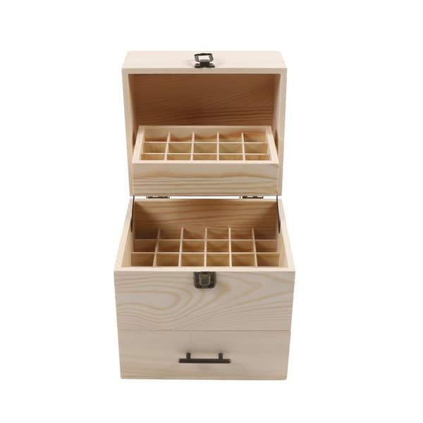 Essentiel olie opbevaringsboks, træorganisator, multi-niveau design, holdbar konstruktion,Træfarve