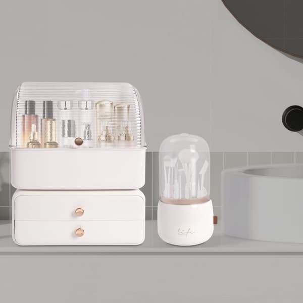 Makeup Organizer, 2 Skuffer, Penselholder