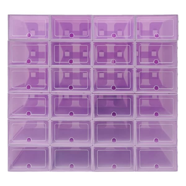 Skoopbevaringsorganisator, Stabelbart design, Foldbart, Let at rengøre,Lilla