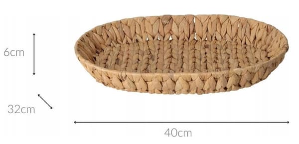 Soikea kudottu kori 32x40x6cm luonnonbeige