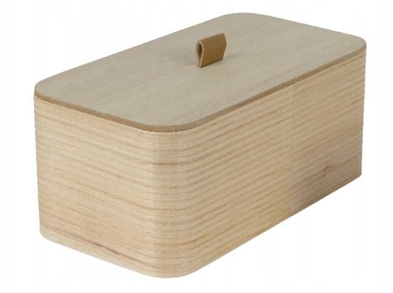 Puinen säilytyskori kannella 20x10x7,5cm