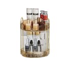 Miniatyrbild 1 av 2: Flerlagers roterande ställning, idealisk för kosmetik, platsbesparande förvaring, elegant design,ers Is Mönster Guld