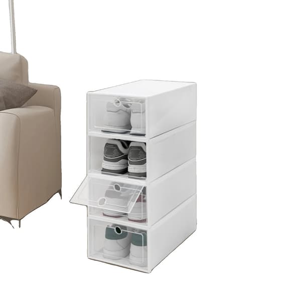 Foldbar Skoopbevaring, Stabelbar, Klar Skuffe,20stk