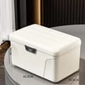 Miniatyrbillede 2 af 2: Opbevaringsboks, firecifret adgangskode, stabelbart design, holdbart ABS-materiale,Hvid L