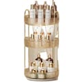 Miniatyrbild 1 av 2: Rotera Makeup Organizer, 3-Tier Förvaring, 360° Rotation, Mångsidig Användning,bärnsten 3-lagers