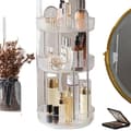 Miniatyrbillede 1 af 2: Roterende Makeup Organizer, 3-lags Opbevaring, 360° Rotation, Alsidig Brug,Gennemsigtig 3-lags