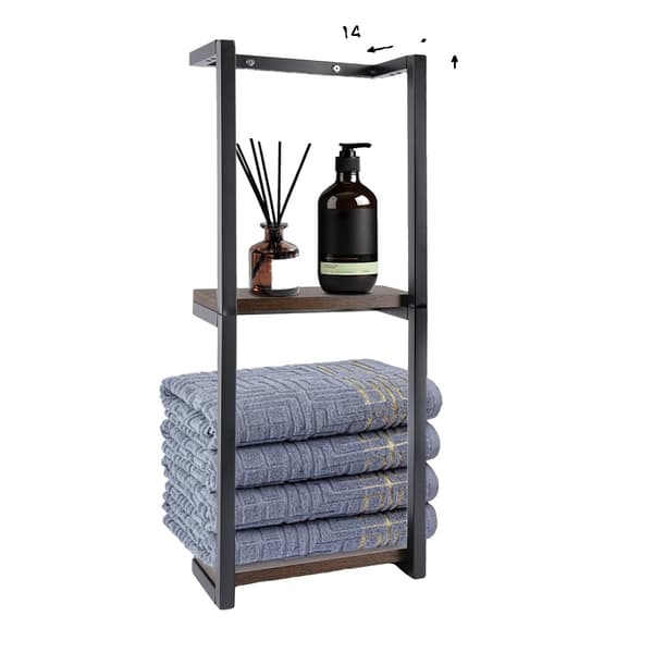 Handdukshållare, Väggmonterad, Flerlagersdesign,svart