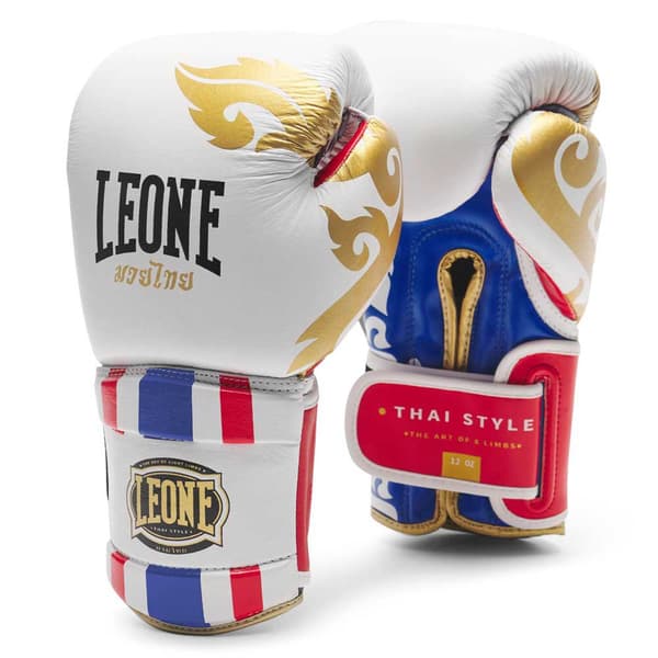 Leone1947 Keinonahkaiset Nyrkkeilyhanskat Thai Style Valkoinen 10 oz