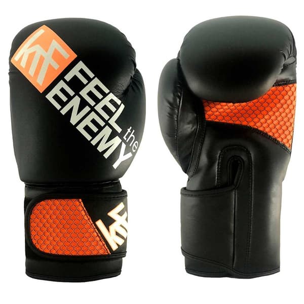 Krf Feel The Enemy Boksehandsker I Kunstlæder 3d Mesh Sort 14 oz