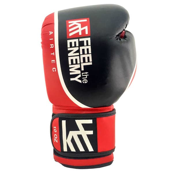 Krf Feel The Enemy Nahkaiset Nyrkkeilyhanskat Airtec Punainen,Musta 12 oz