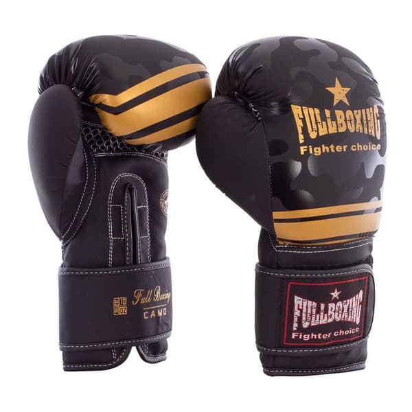 Fullboxing Keinonahkaiset Nyrkkeilyhanskat Camo Musta 12 oz