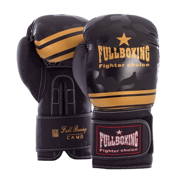 Fullboxing Keinonahkaiset Nyrkkeilyhanskat Camo Musta 12 oz