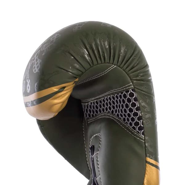 Fullboxing Force Læder Kunstige Boksehandsker Grøn 12 oz