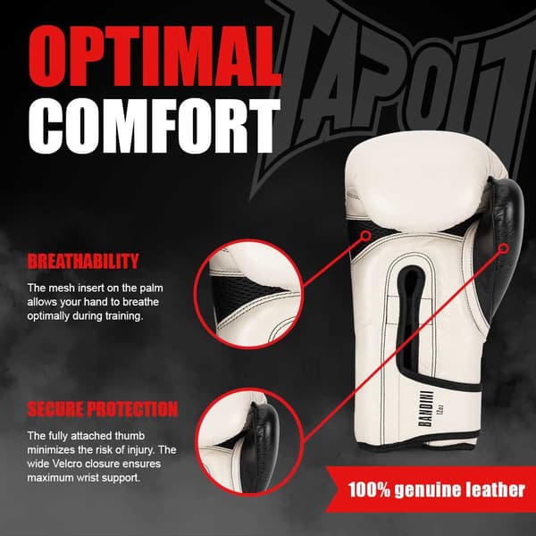 Tapout Boksehandsker I Læder Bandini Beige 12 oz