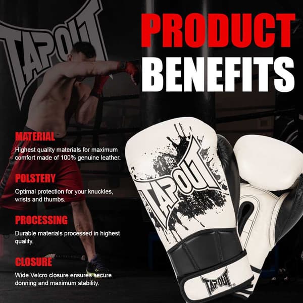 Tapout Boxningshandskar I Läder Bandini Beige 10 oz