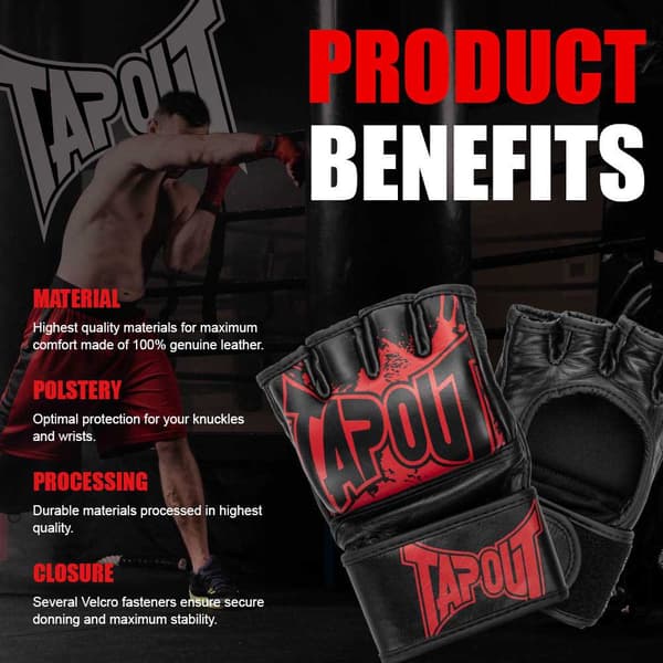 Tapout Mma Combat Glove Pro Mma Röd S
