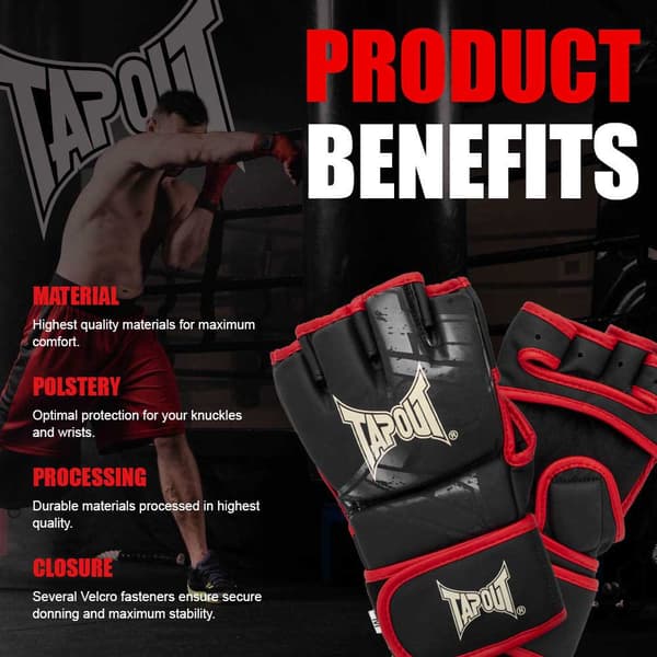 Tapout Mma Kamphandske Crafton Rød XL