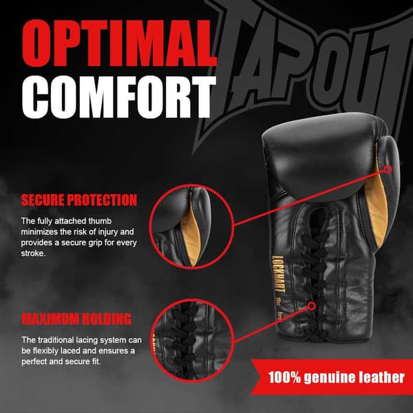 Tapout Boksehandsker I Læder Lockhart Sort 08 oz R