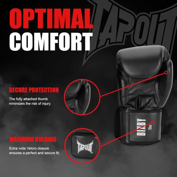 Tapout Boxningshandskar I Konstläder Bixby Svart 08 oz