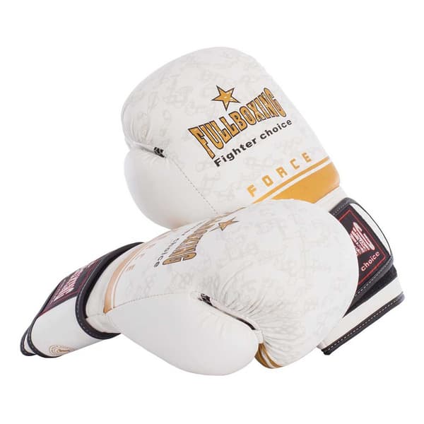 Fullboxing Keinonahkaiset Nyrkkeilyhanskat Force Valkoinen 14 oz