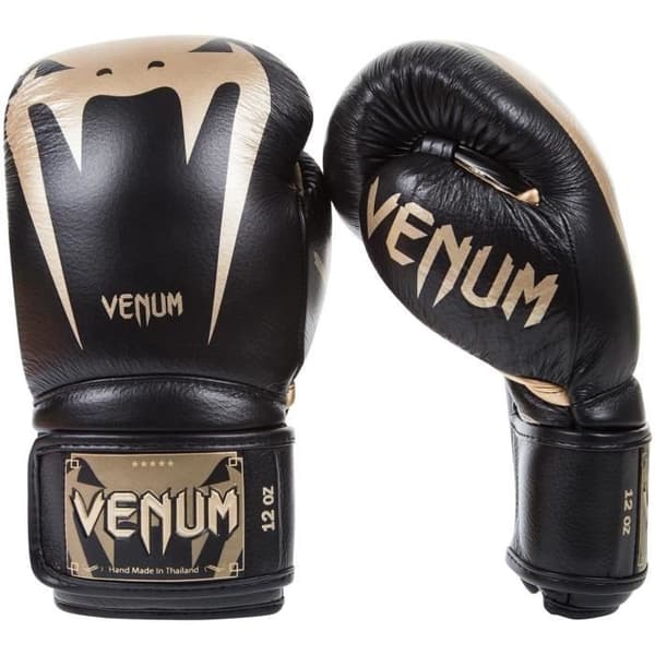Boxningshandskar - Venum - Giant 3.0 - 12 oz - Svart / Guld - 100% Nappaläder