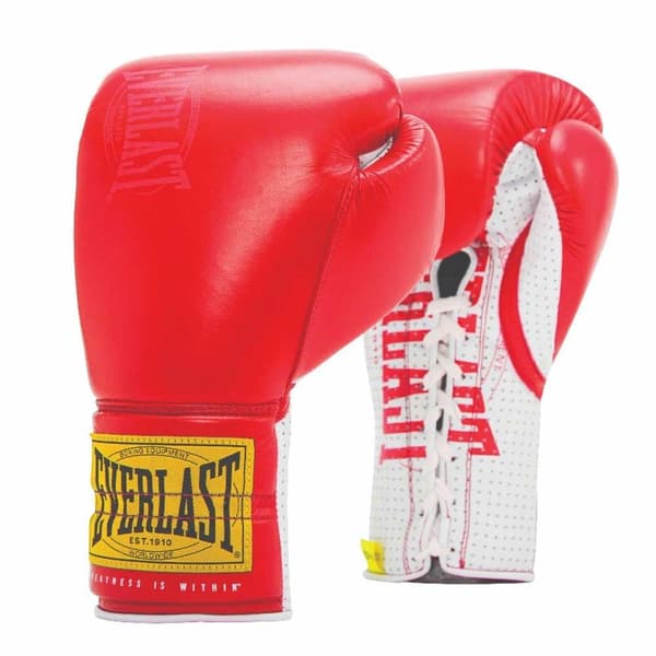 Everlast 1910 Sparring Laced Keinonahkaiset Nyrkkeilyhanskat  14 oz