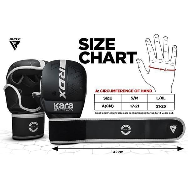 RDX MMA Träningshandskar, Boxning Grappling Sparring Mitts, Hand Handledsskydd, Kampsport Kickboxning, Vit