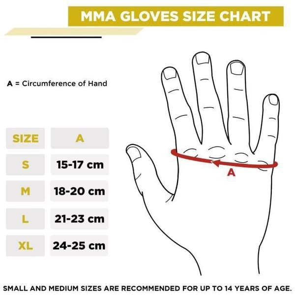 MMA-handskar - RDX - Muay Thai - Kalvskinn - Gel Shell-Shock - Öppna händer