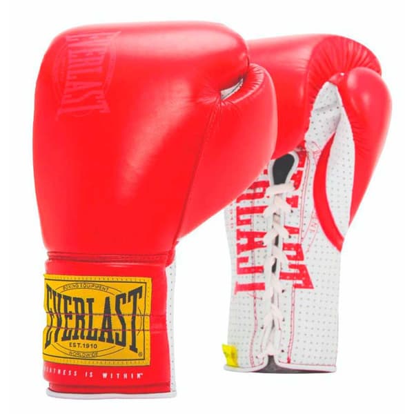 Everlast Fse 1910 Sparring Laced Læder Kunstige Boksehandsker  16 oz