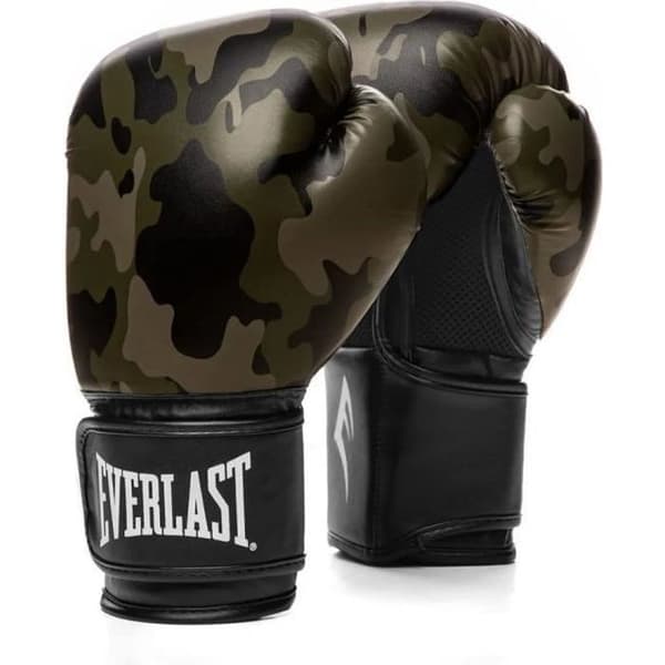 Boxningshandskar - Everlast - Spark - Grön camouflage - Syntetisk läder - Evercool-teknologi