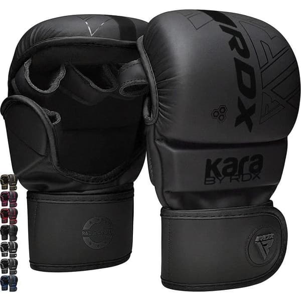 RDX MMA Träningshandskar - Boxning Grappling Sparring Mitts - Svart