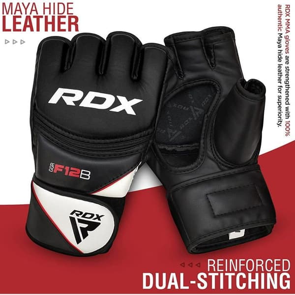 MMA-handskar - RDX - Grappling Sparring - Maya-läder - Unisex - Storlekar S till XL
