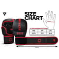 Miniatyrbild 4 av 4: RDX MMA Träningshandskar - Boxning Grappling Sparring Mitts - Röd