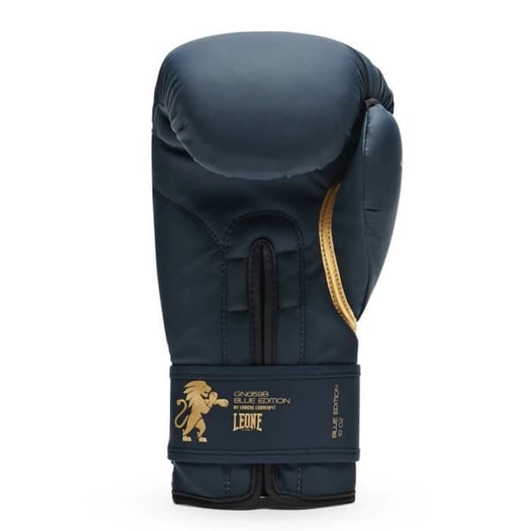 Boxningshandskar - Leone - Blue Edition - 10 oz - PU - Ventilation - Satängfoder