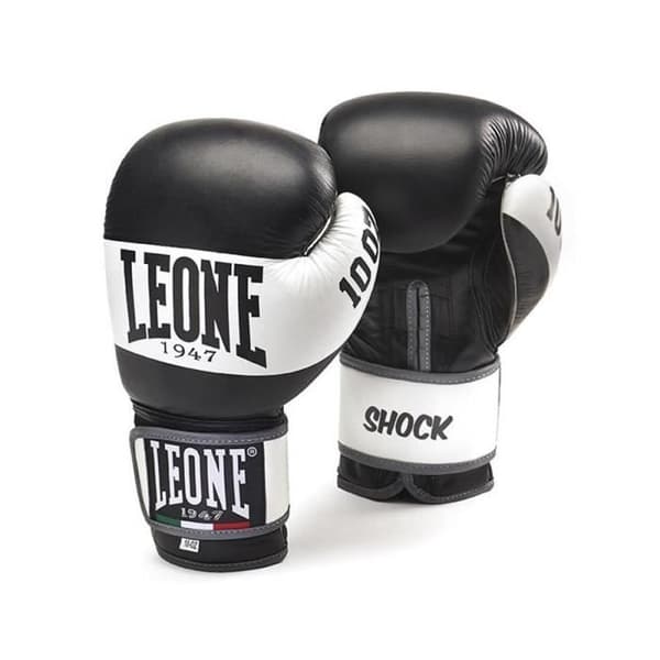 Boxningshandskar - LEONE 1947 - Shock - Buffelskinn - Satinpolyesterfoder - GEL-skydd