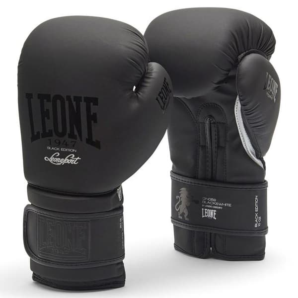 Boxhandskar - LEONE 1947 - Svart&Vitt - PU - Svart - Intensiv användning