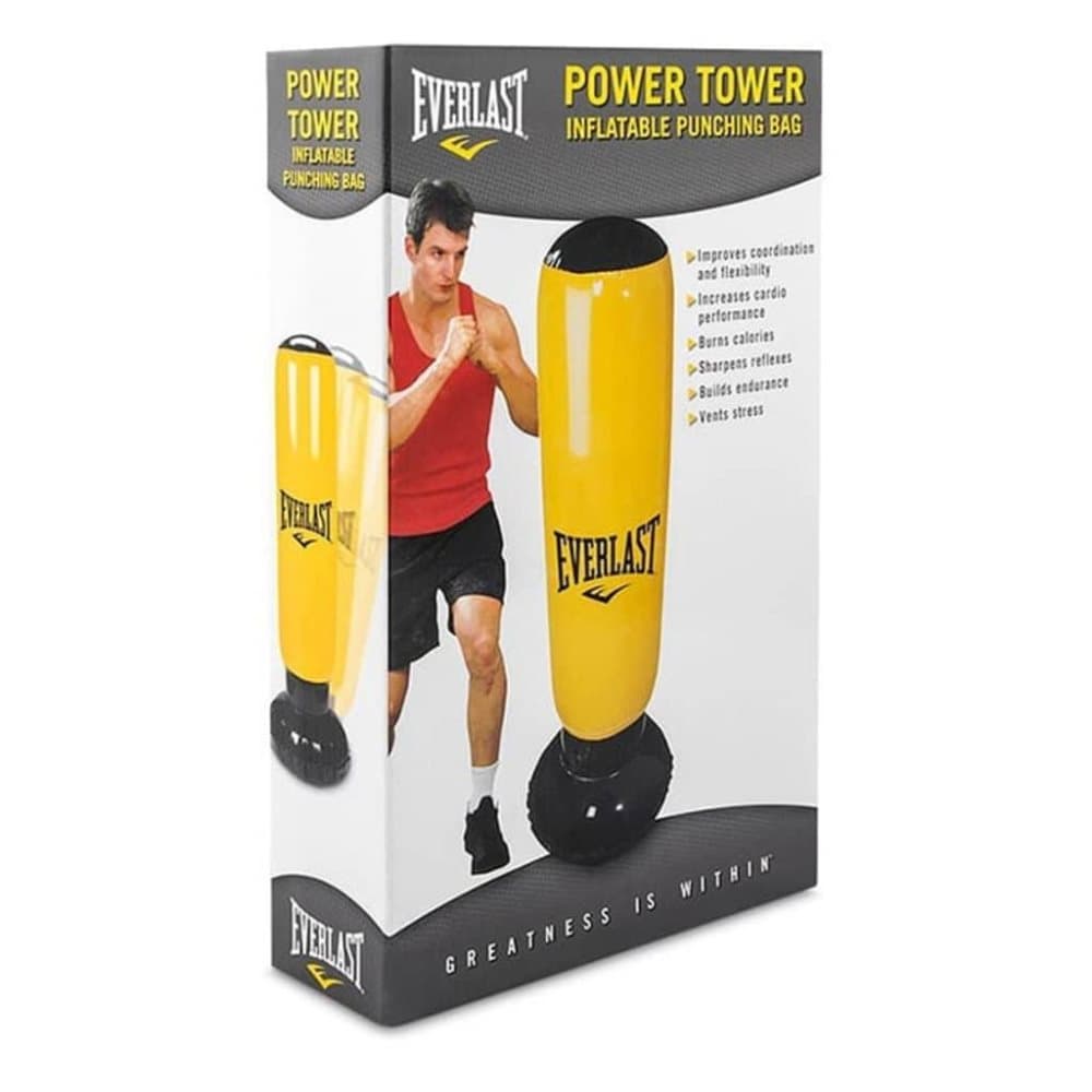 EVERLAST Oppblåsbar boksestang Power Tower 150 cm gul