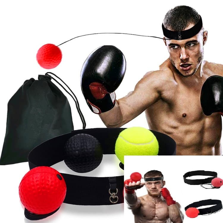 Boxboll Reaktionstränare med 3 Bollar