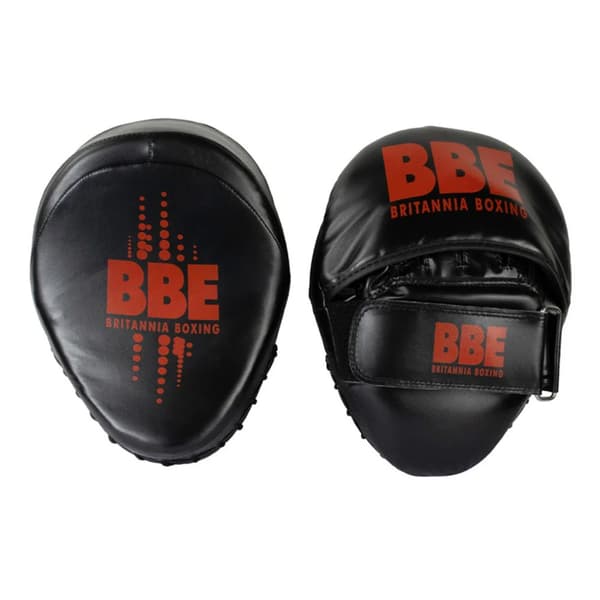 BBE Unisex Adult Hook & Jab Curved Boxing Pads Black/Red One Size