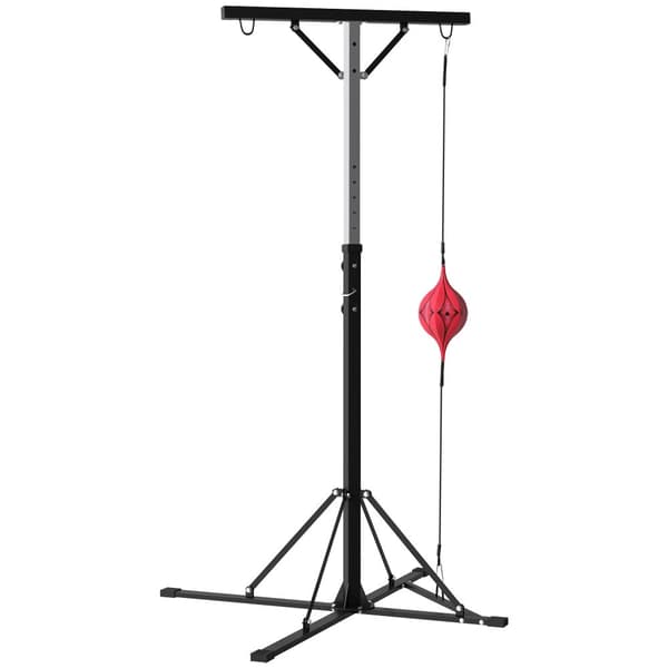 Boxningssäck Ställning, 160x145x175-220 cm, Svart