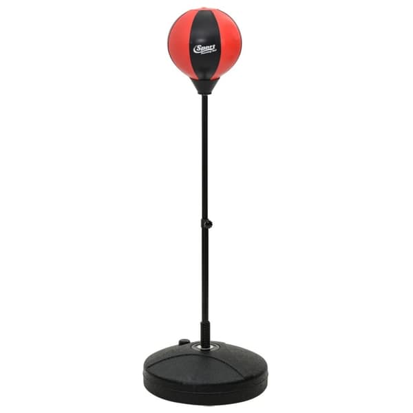 vidaXL Bokseballsett med hansker og pumpe justerbar høyde 81-122 cm