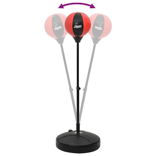 vidaXL Bokseballsett med hansker og pumpe justerbar høyde 81-122 cm