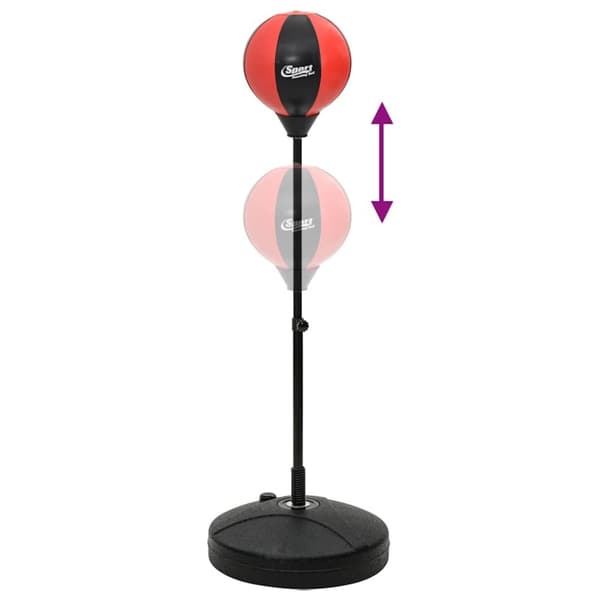 vidaXL Bokseballsett med hansker og pumpe justerbar høyde 81-122 cm