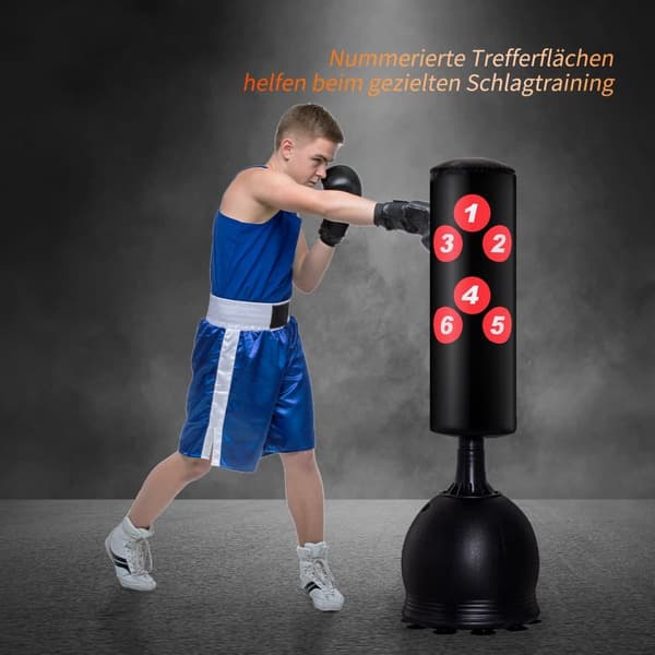 Fristående Säck för Boxning, 50x165 cm, Svart