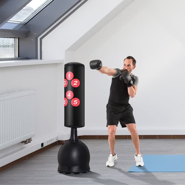 Fristående Säck för Boxning, 50x165 cm, Svart