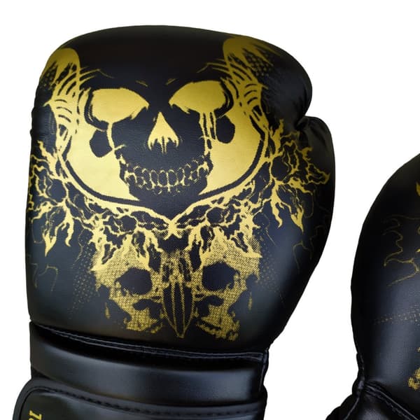 WarHouse Skull Guld Boksehandsker 16OZ