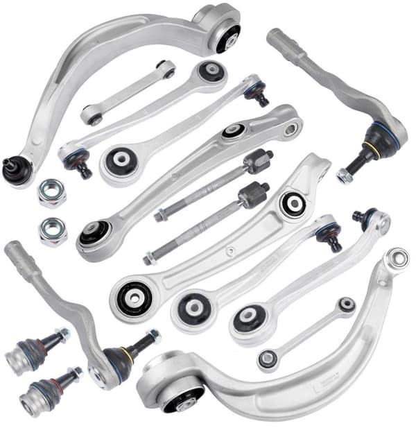 Ohjausvarret -sarja, etu ylä- ja alapaikka, sopii Audi A4 B8, A5 08-2009, OEM-osanumero 8K0407693N, 8K0407694N.