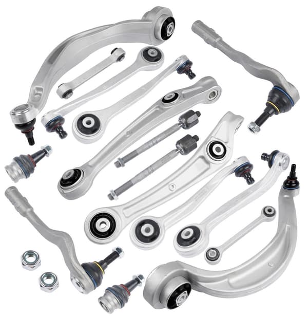 Ohjausvarret -sarja, etu ylä- ja alapaikka, sopii Audi A4 B8, A5 08-2009, OEM-osanumero 8K0407693N, 8K0407694N.