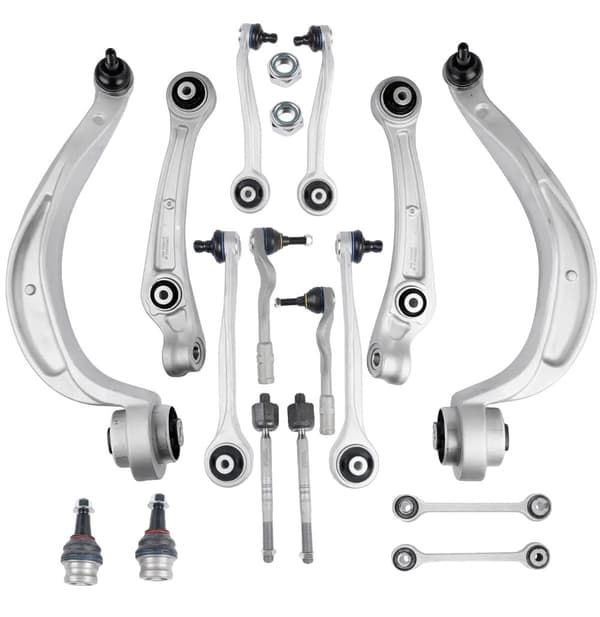 Ohjausvarret -sarja, etu ylä- ja alapaikka, sopii Audi A4 B8, A5 08-2009, OEM-osanumero 8K0407693N, 8K0407694N.